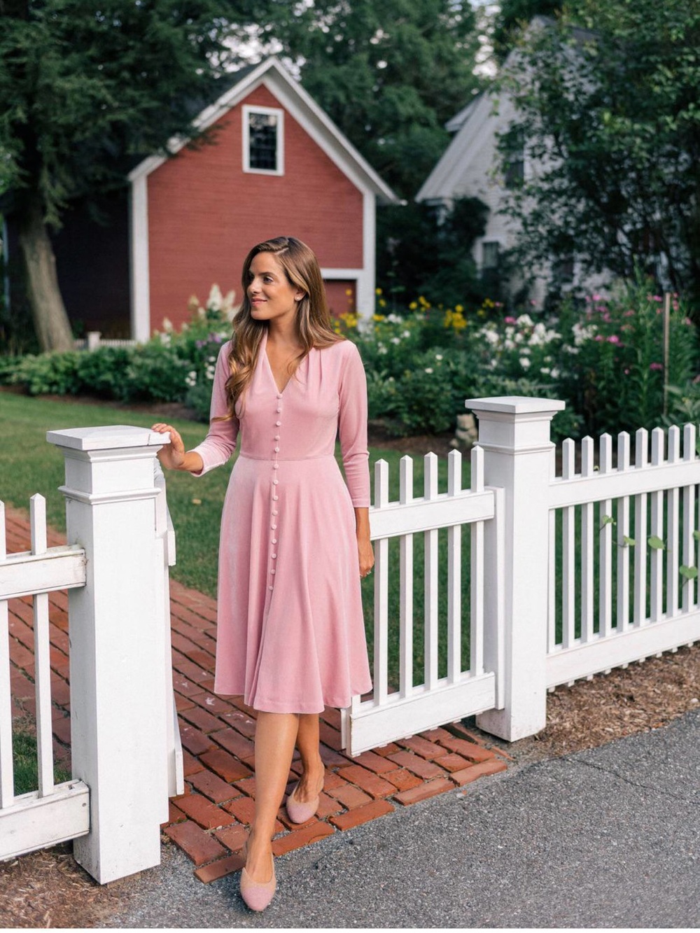 Gal Meets Glam Pink Velvet Long Sleeve Dress